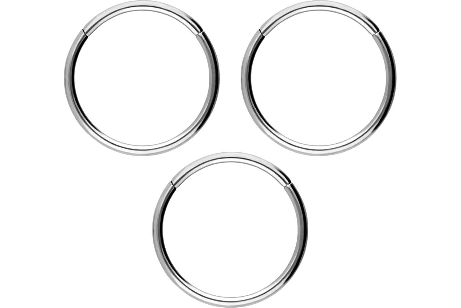 SET Chirurgenstahl Segmentring Clicker Piercing